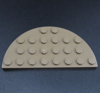 Lego destička zaoblená 4x8 - tmavě béžová
