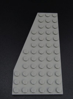 Lego destička klín 12x6 levá světle šedá - light gray