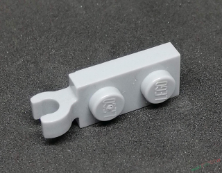 Lego destička s klipem 1x2 světle šedá - light bluish gray