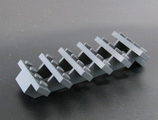 Lego schody 7 x 4 x 6 - tmavě šedé - dark bluish gray